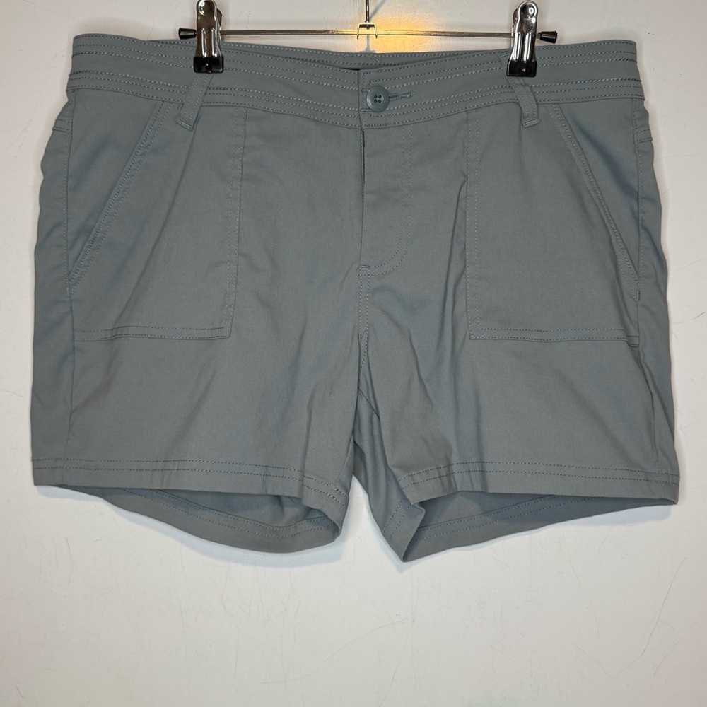 PrAna Gray Stretch Hiking Shorts Sz 14 | Outdoor Travel